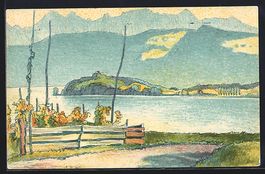Au, Blick zur Halbinsel am Zürichsee