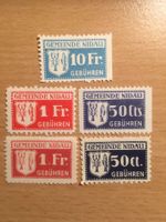 5 versch. Fiskalmarken Gemeinde Nidau BE