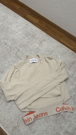 Calvin Klein Jeans Pullover Beige, Gr. M - Top Zustand!