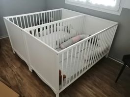 2 weisse Kinderbetten von Ikea 70*140, ohne Matratzen