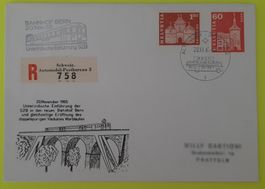 FDC Schweiz 1965 – SZB Viadukt Worblaufen & Bahnhof Bern