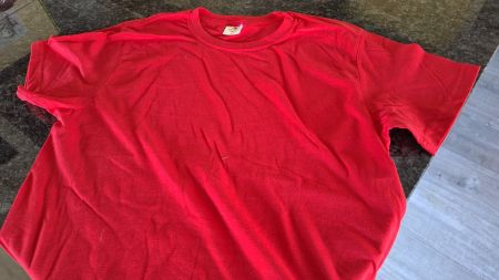 Baumwoll T-Shirt rot Grösse M