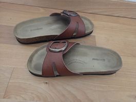 Bequeme braune Sandalen, Pantoletten, Grösse 36