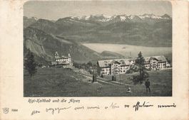 Rigi-Kaltbad und die Alpen (Canton Svitto / Lucerna)
