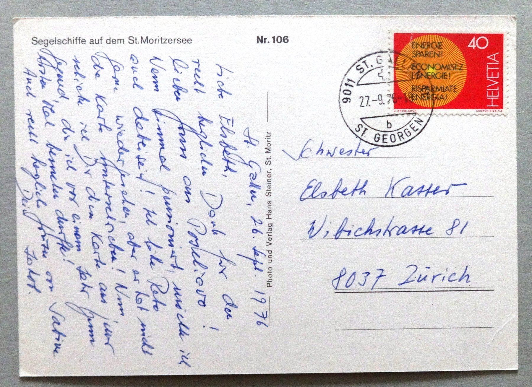 Cartoline postali: Segelschiffe auf dem St. Moritzersee – Difettoso da Fétigny venduto da Billy2miny 1