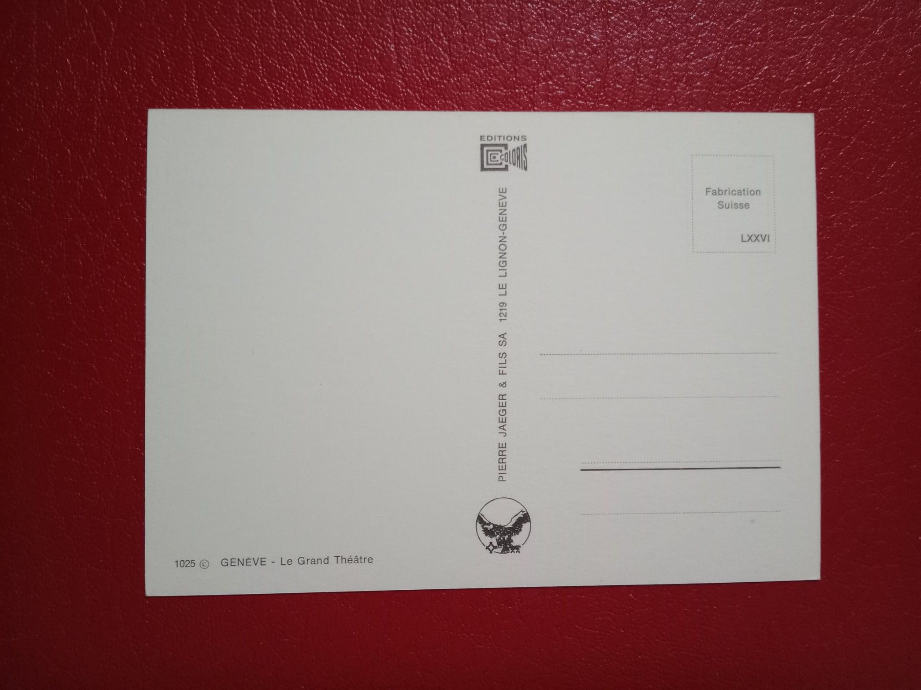 Cartoline postali: Geneve Grand Theatre Auto Oldtimer – Usato da Küttigen venduto da Melisch1000 1