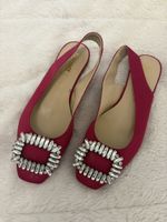 BAGATT Slingback Ballerinas Pink mit Glitzer-Schnalle