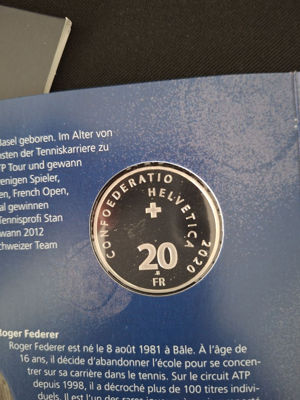 Tutti le monete: FEDERER-20.-Silbermünze im Folder – Nuovo e nell'imballaggio originale da Horw venduto da Benny24 5
