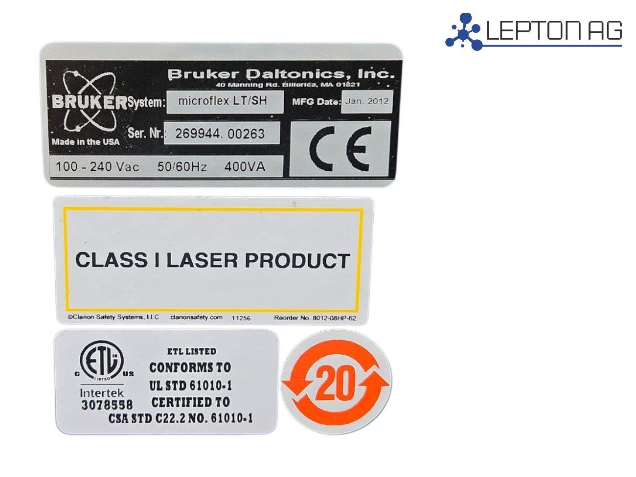 Accessori da laboratorio: Bruker Daltonics Microflex LT/SH – Usato da Niederdorf venduto da LeptonAG_Labor 5