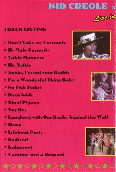 Tutti i DVDs: Kid Creole & Coconuts: Live in Paris DVD – Nuovo (secondo la descrizione) da Steinhausen venduto da Vilivinili 1