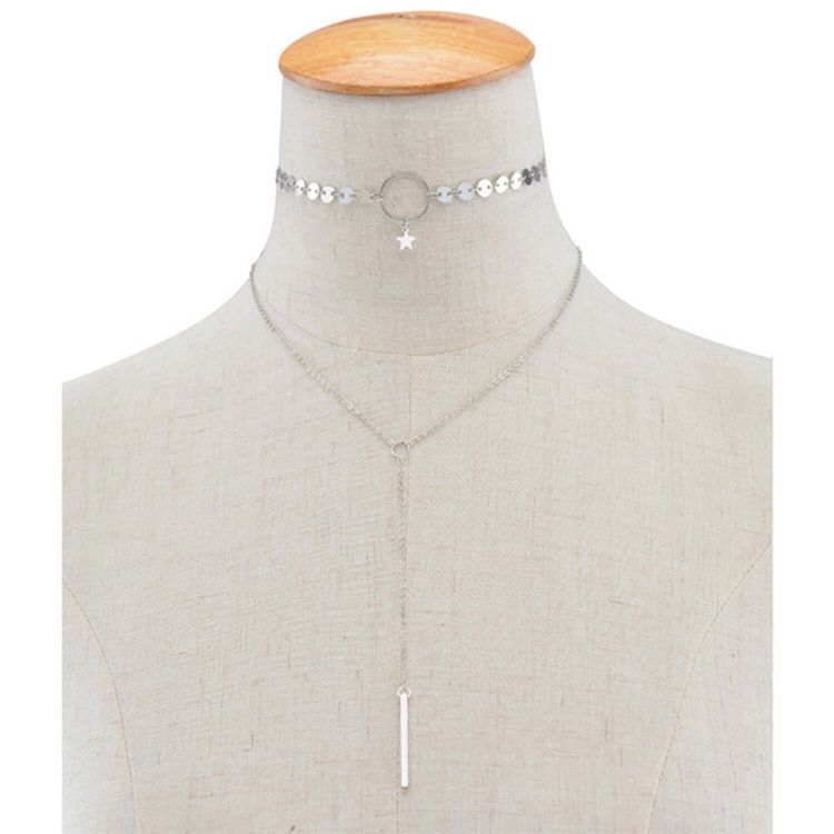 Y2K Stern Schmuck Set - Halskette, Armbänder & Haarspangen Im Emo Vintage Look