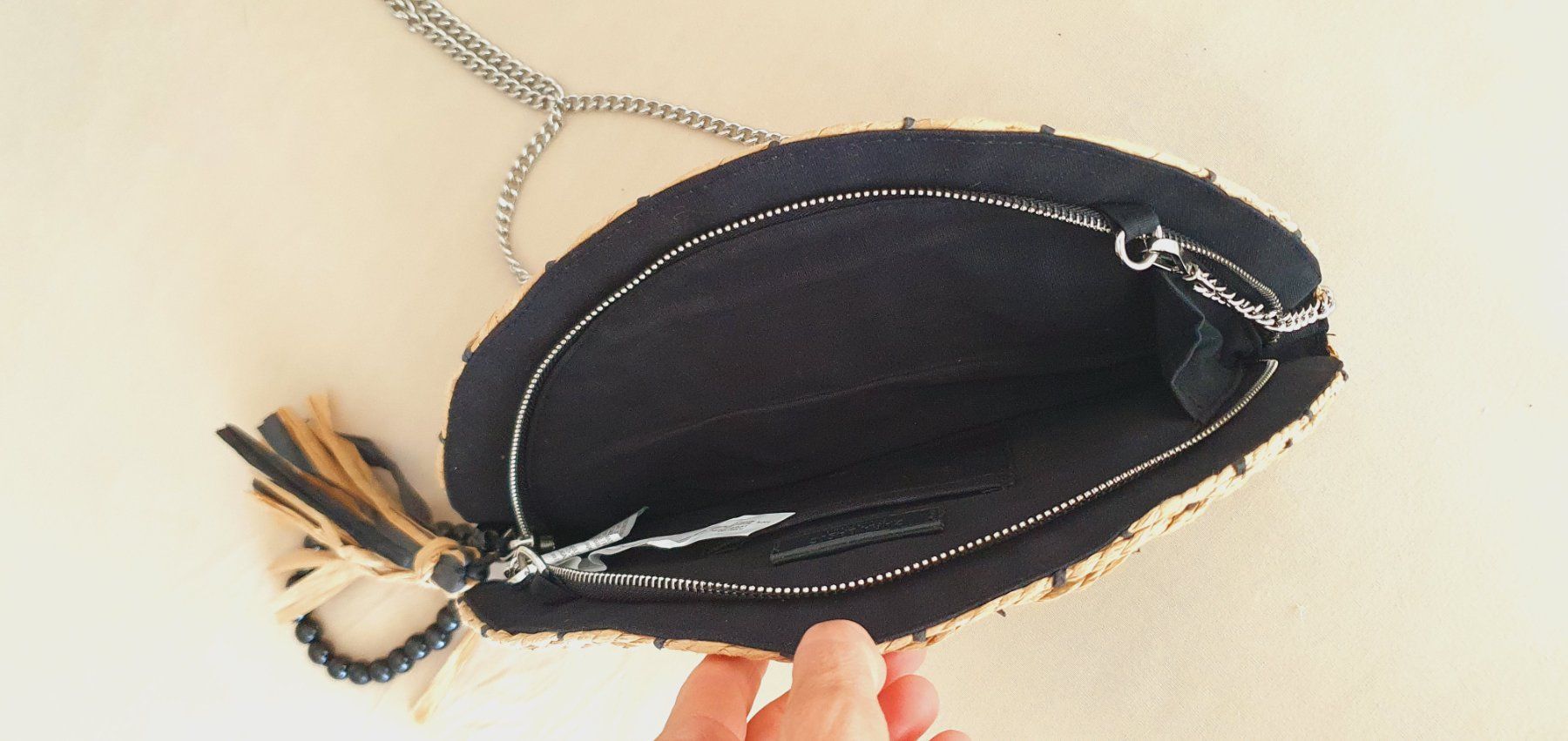 Zara Taschen für Damen: Strohtasche ca 33x19x2cm NEU Halbmondform – Neu (gemäss Beschreibung) aus Stansstad von InStyle8 3