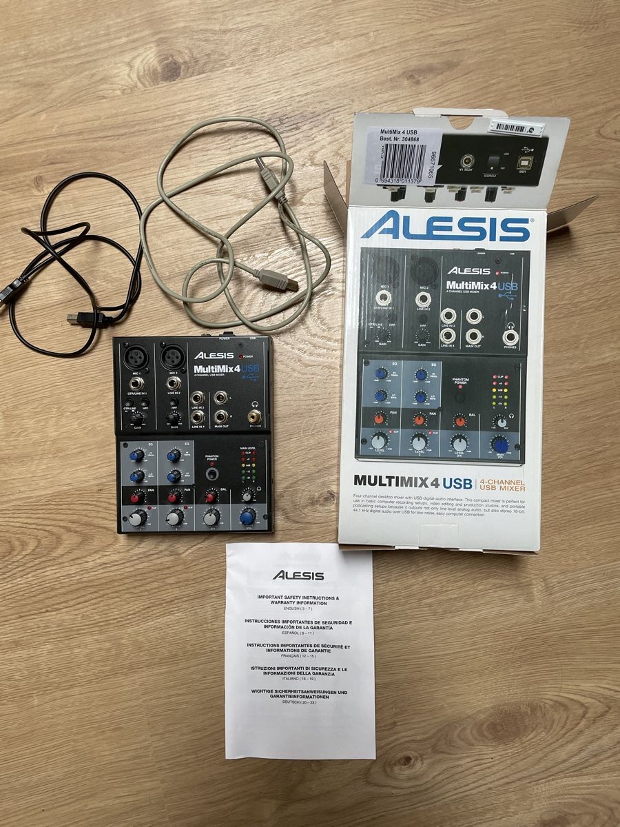 Alesis Console di mixaggio: Alesis MultiMix 4 USB - Kompakter Mixer mit USB Interface – Nuovo (secondo la descrizione) da Winterthur venduto da son_62yj