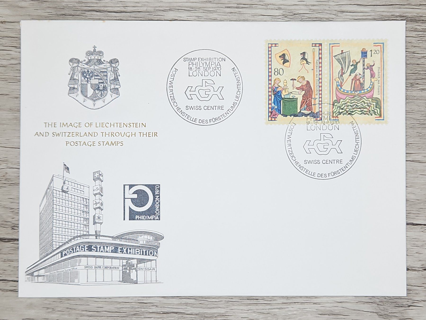 Tutti i francobolli: CL17 Enveloppe + Timbre Liechtenstein 1970 – Usato da Cousset venduto da Patrick_Collections