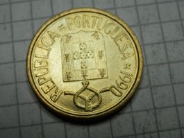 Portugal 5 Escudos, 1990