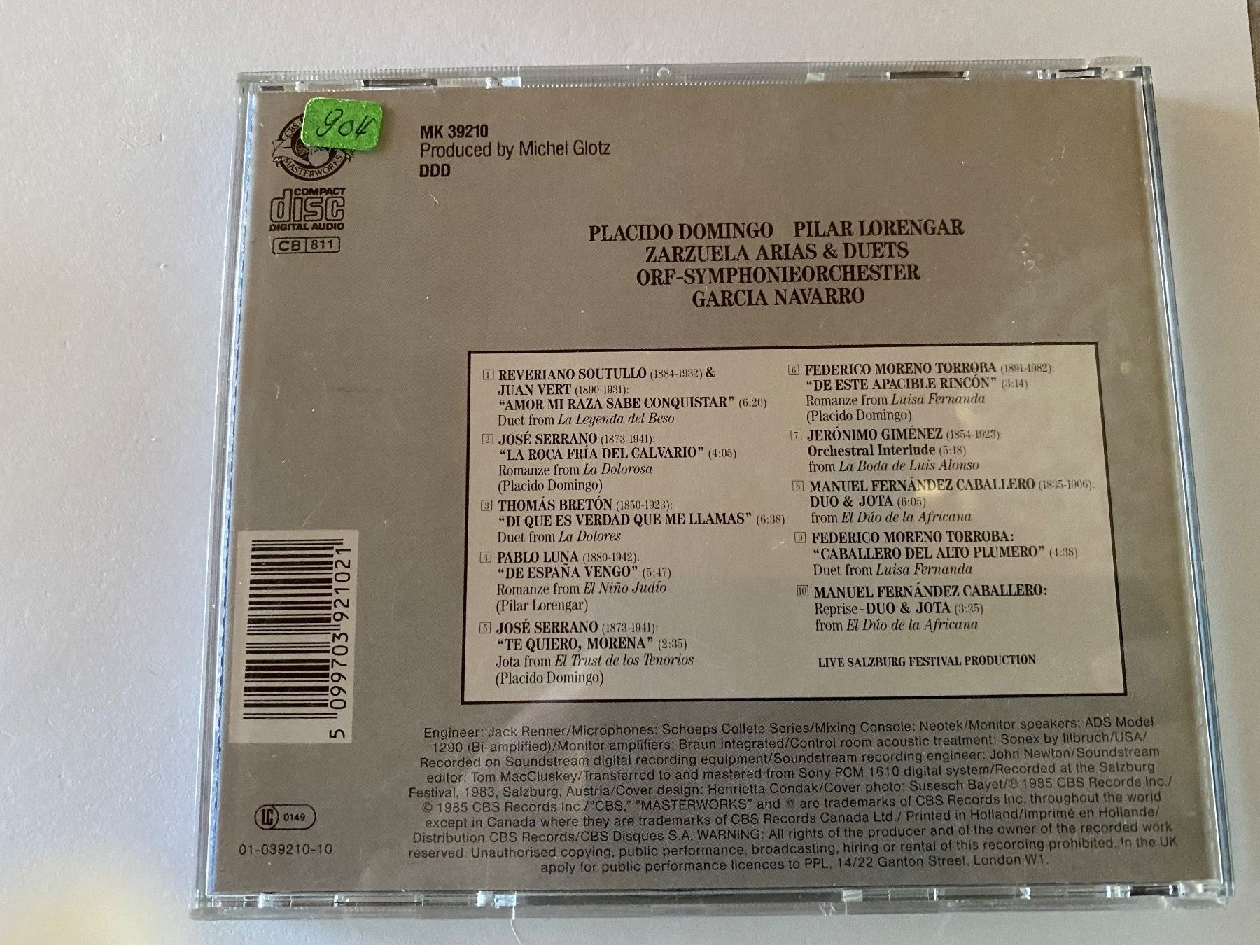 CD: CD - P. Domingo & P. Lorengar – Usato da Bellach venduto da Legdance 1