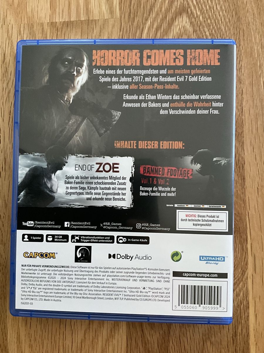 Giochi: Resident Evil VII Gold Edition PS5 neuwertig Code unbenutzt  – Usato da Luzern venduto da Eureedudeheit 1