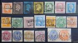 Preussen ex. Kat. 2-19 gest. 1850/65 Kat. 520 Euro