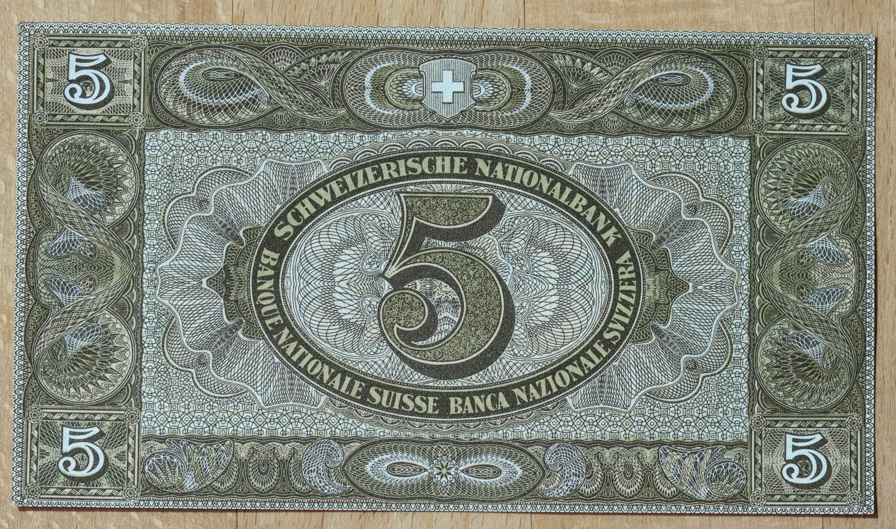 Banconote: 5 Franken Note Wilhelm Tell 1951 – Usato da Rheinfelden venduto da Fitscherella 1