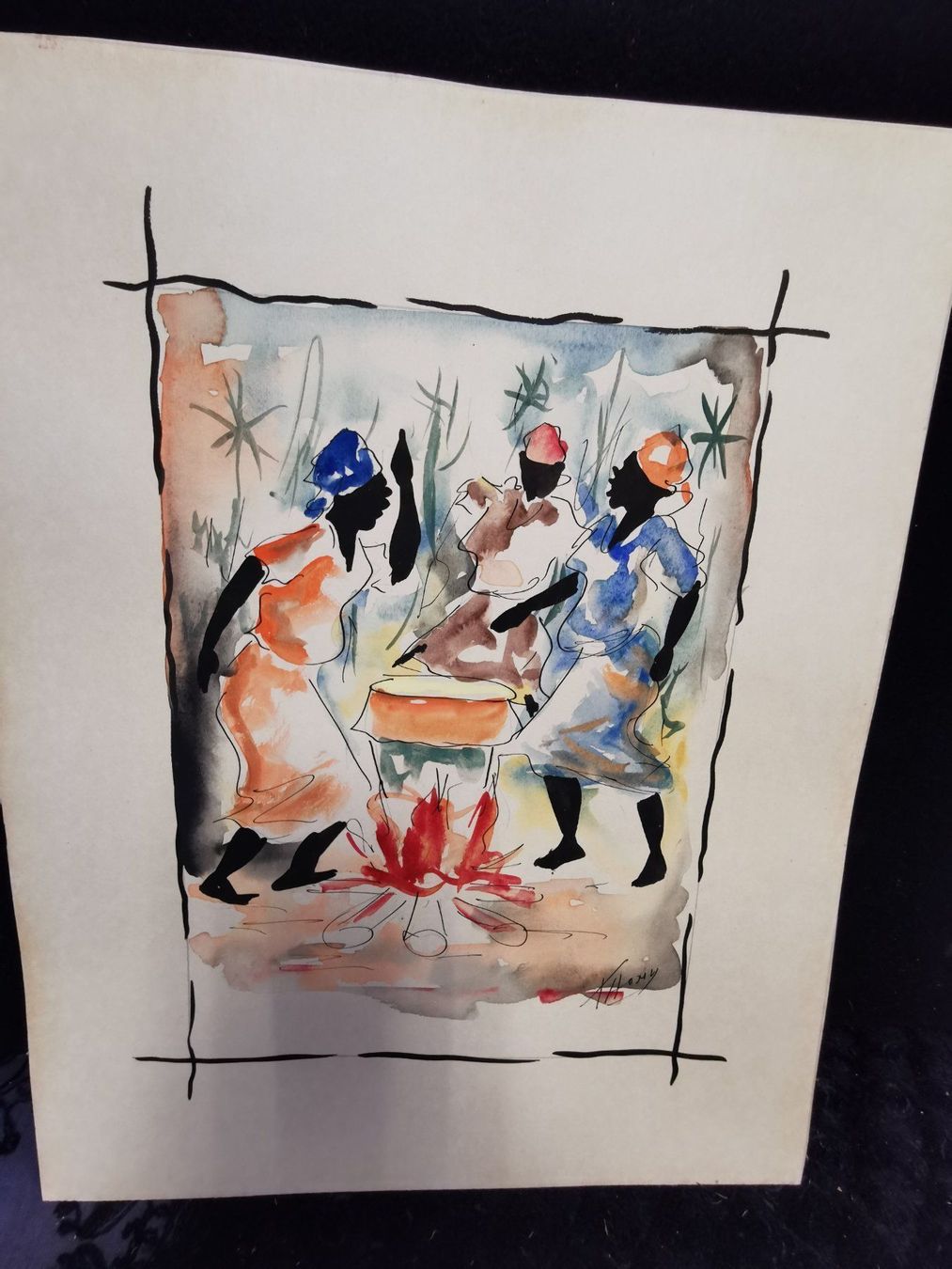 Gemälde: CÉRÉMONIE VAUDOU HAÏTI – Gebraucht aus Genève von Qanil77 5