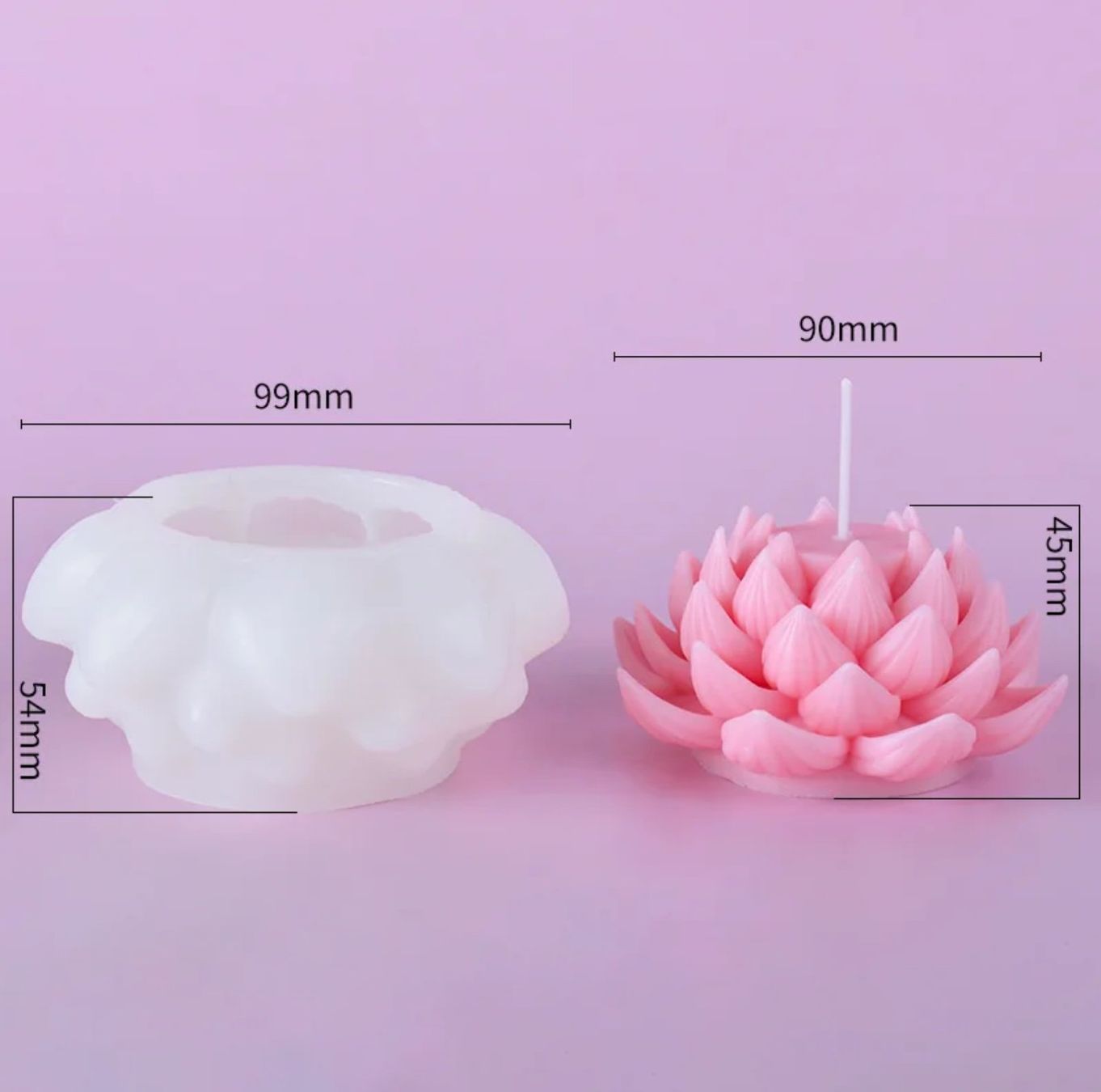 Teglie da forno: Silikonform Kerzenform Lotus – Nuovo e nell'imballaggio originale da Kaltbrunn venduto da schere-stein-papier