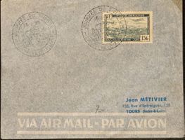 Historischer Brief Algerien 1958 mit Flugpostmarke