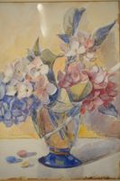 Originales Aquarell Gemälde Blumenstilleben S332