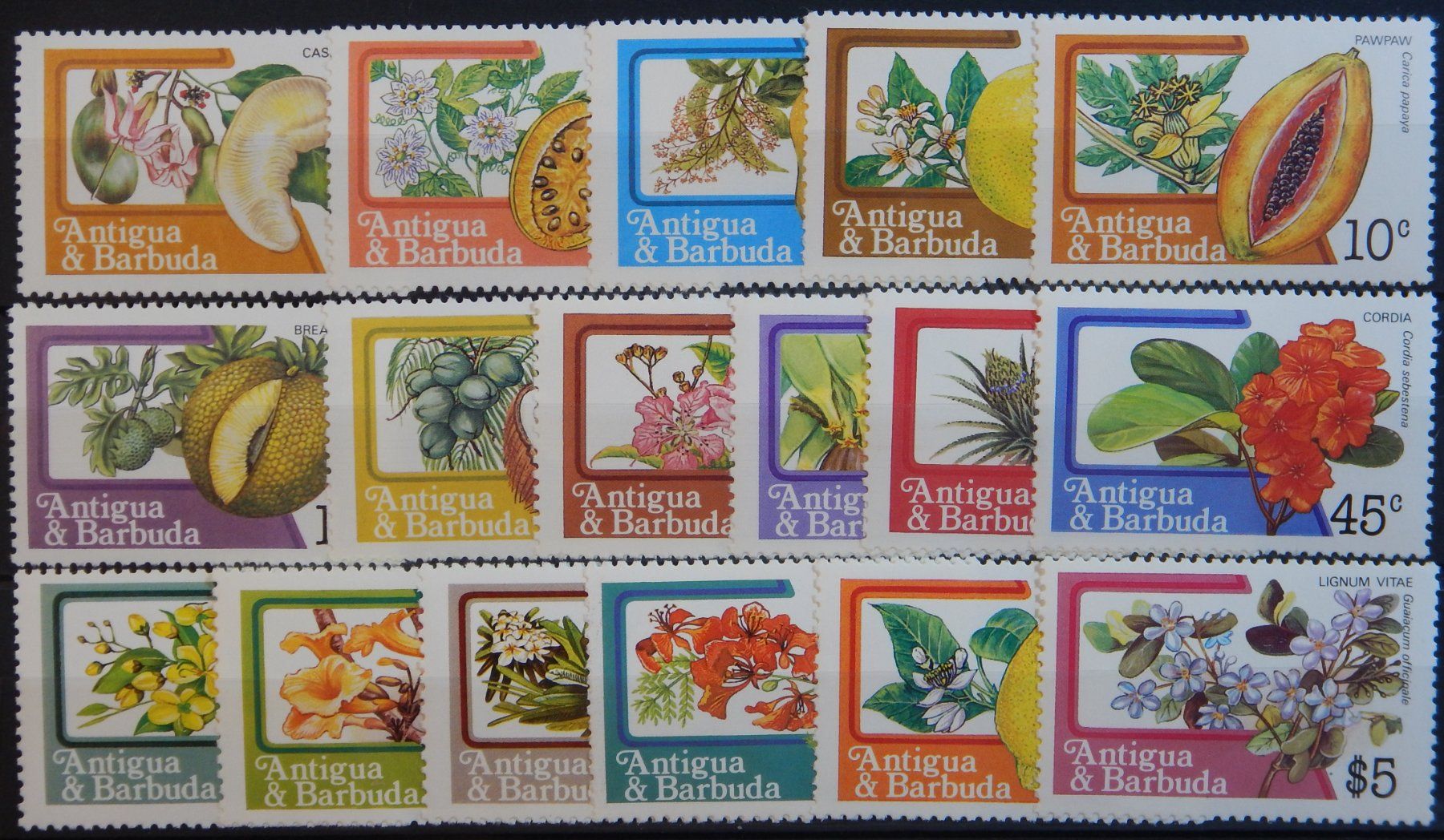 Tutti i francobolli: Antigua & Barbuda British Kat. 719-735 ** – Usato da Zürich venduto da Muehlekauf