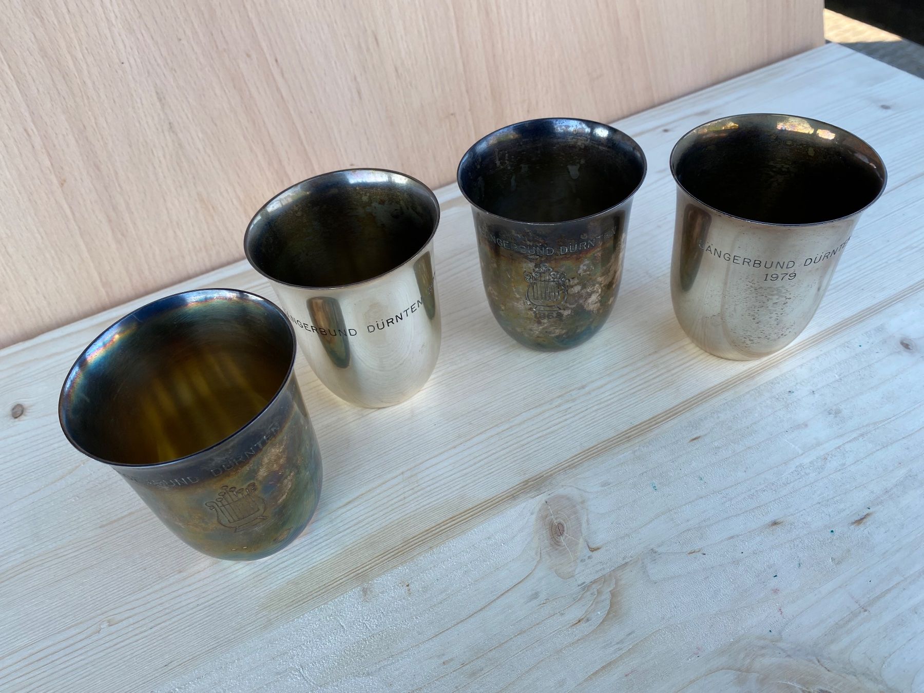 Altre raccolte & rarità: schöne alte versilberte Sternegg Becher – Usato da Feldbach venduto da Olive1 3