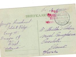 Postkarten Zensur Militär Krieg 1915 Holland Niederlande