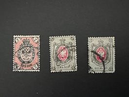 Russland 1875/88 MI. No.24x/25x/26x/ gest.(C674)