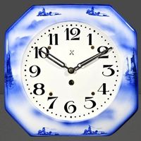 🌊 Delfts Blaue Träume – Wanduhr mit Charme 🕰️