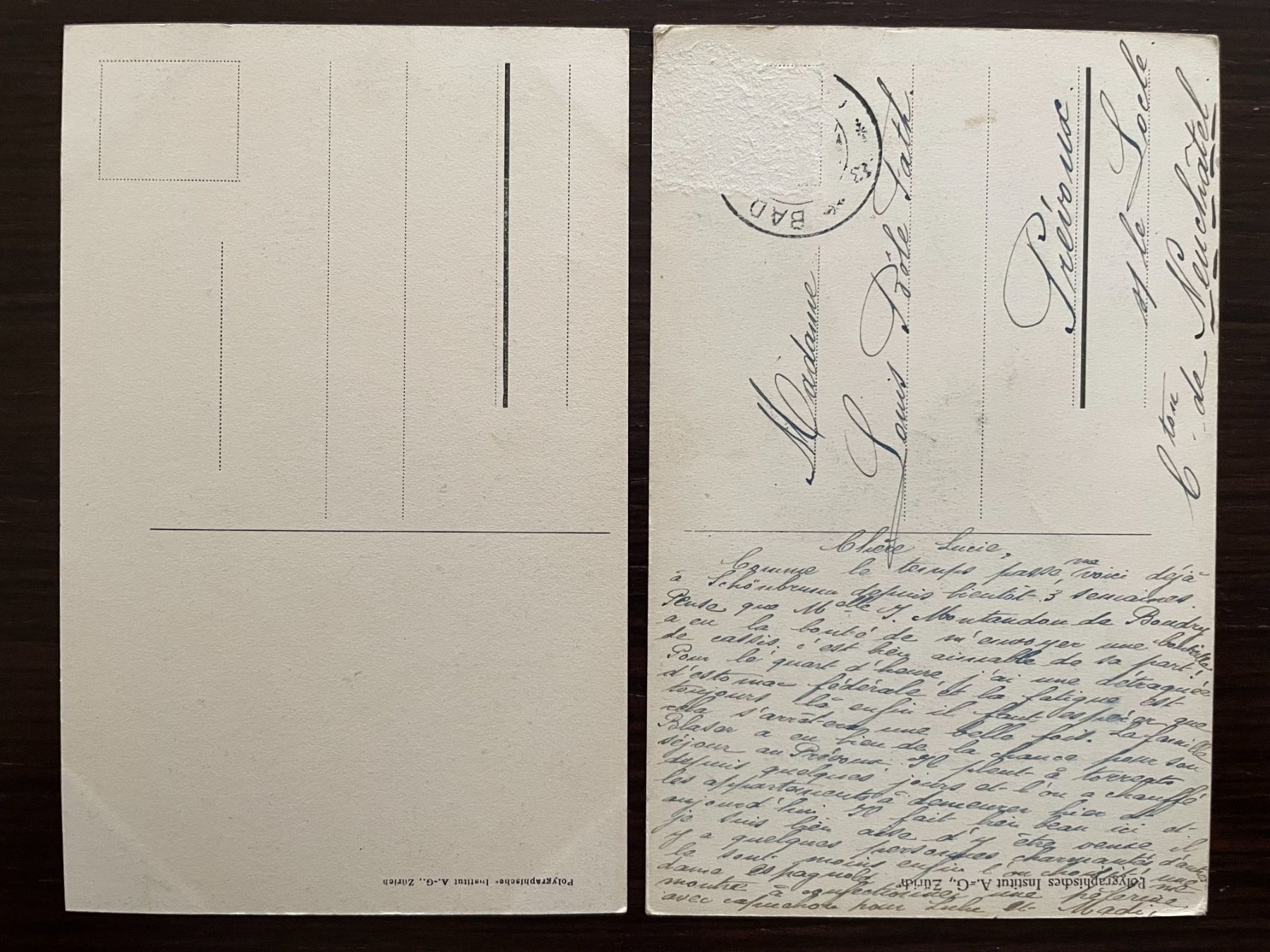 Cartoline postali: ZUG Bad Schönbrunn, 10 Ansichtskarten – Usato da Wald ZH venduto da TLILEF 4