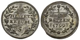 HR 0,5 Batzen 1799 mit 5  /3813