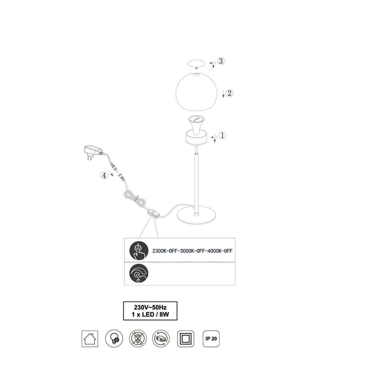 Lampade: Tischleuchte, CCT, Touch, 35 cm Höhe – Nuovo (secondo la descrizione) da Kreuzlingen venduto da Smart-Light 9