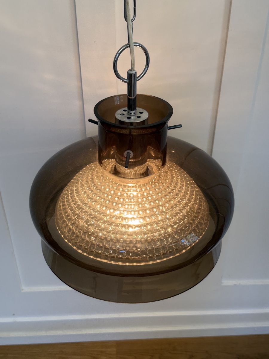 Lampadari & plafoniere: Orrefors braune Deckenleuchte aus Schweden – Usato da Zürich venduto da Zurichvintage 7