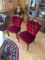 2 ANTIKSTÜHLE IM LOUIS PHILIPPE STIL IN BORDEAUXROT