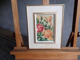 Rosen-Bild in edlem Rahmen, Rahmen 37 x 29