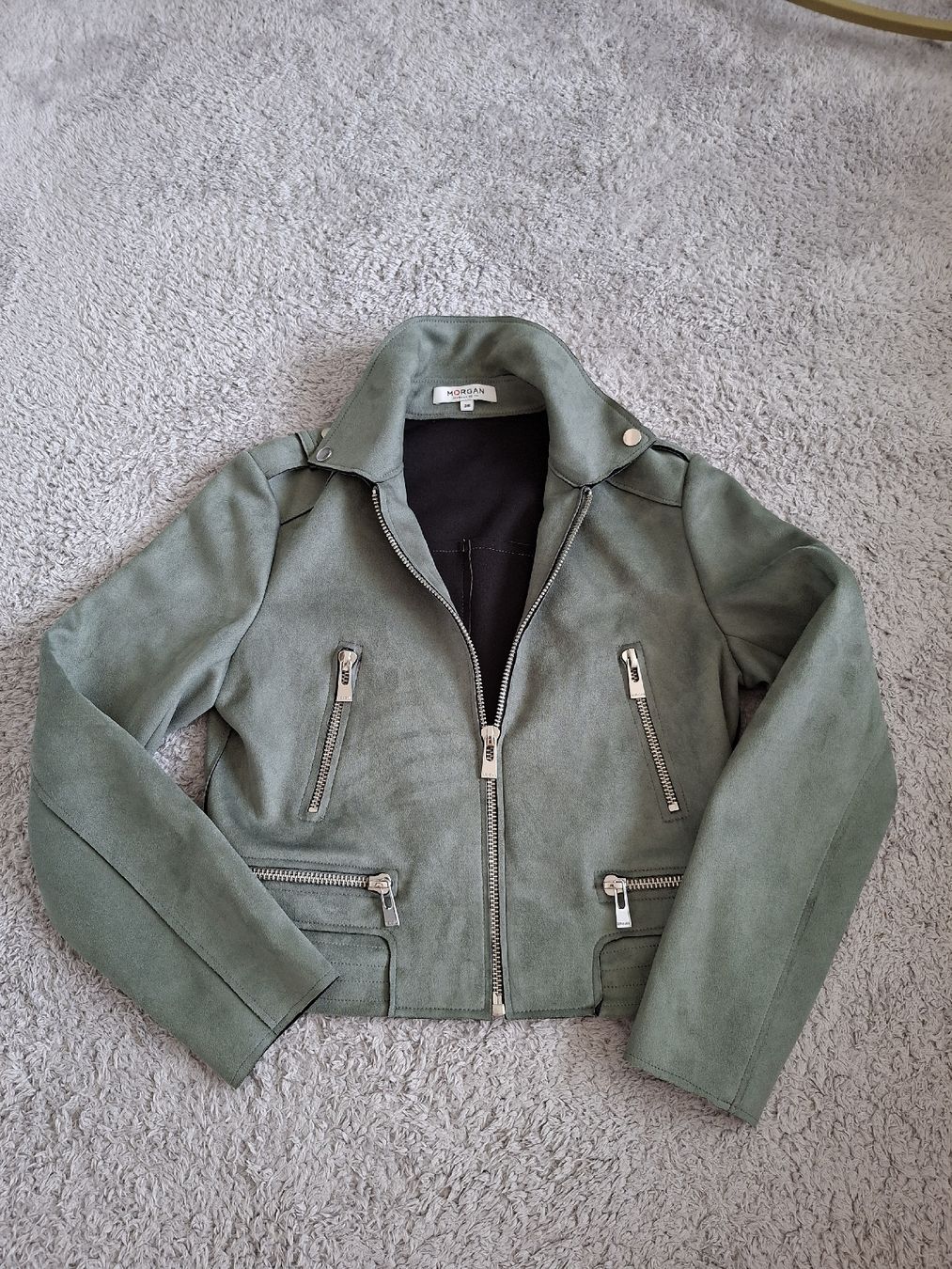 Morgan Jacken: Veste courte Morgan vert aspect daim taille 36  – Gebraucht aus Renens VD von ser_j2fn
