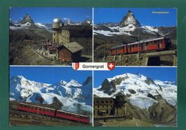 Gornergrat, Mehrbilderkarte, 1993, gelaufen, Grossformat