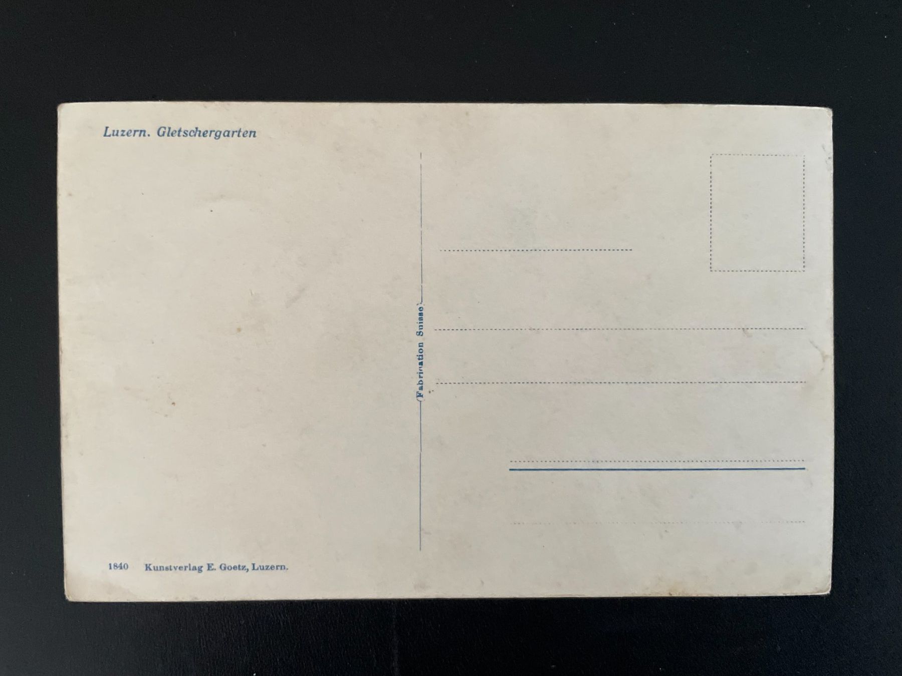Cartoline postali: AK Luzern, Gletschergarten – Usato da Thal venduto da Danny82 1