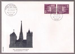 1960/63/76_K50L_Genf_KEHRDRUCK-Paar ERSTTAGS-O GENÈVE_FDC !