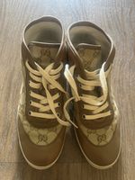 Gucci Sneaker Canvas Leder braun Grösse 37