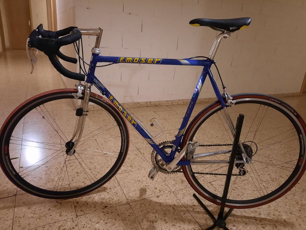 Vélo De Route Moser - Cadre Acier 55 Cm - Roues 700C - Vintage - Occasion