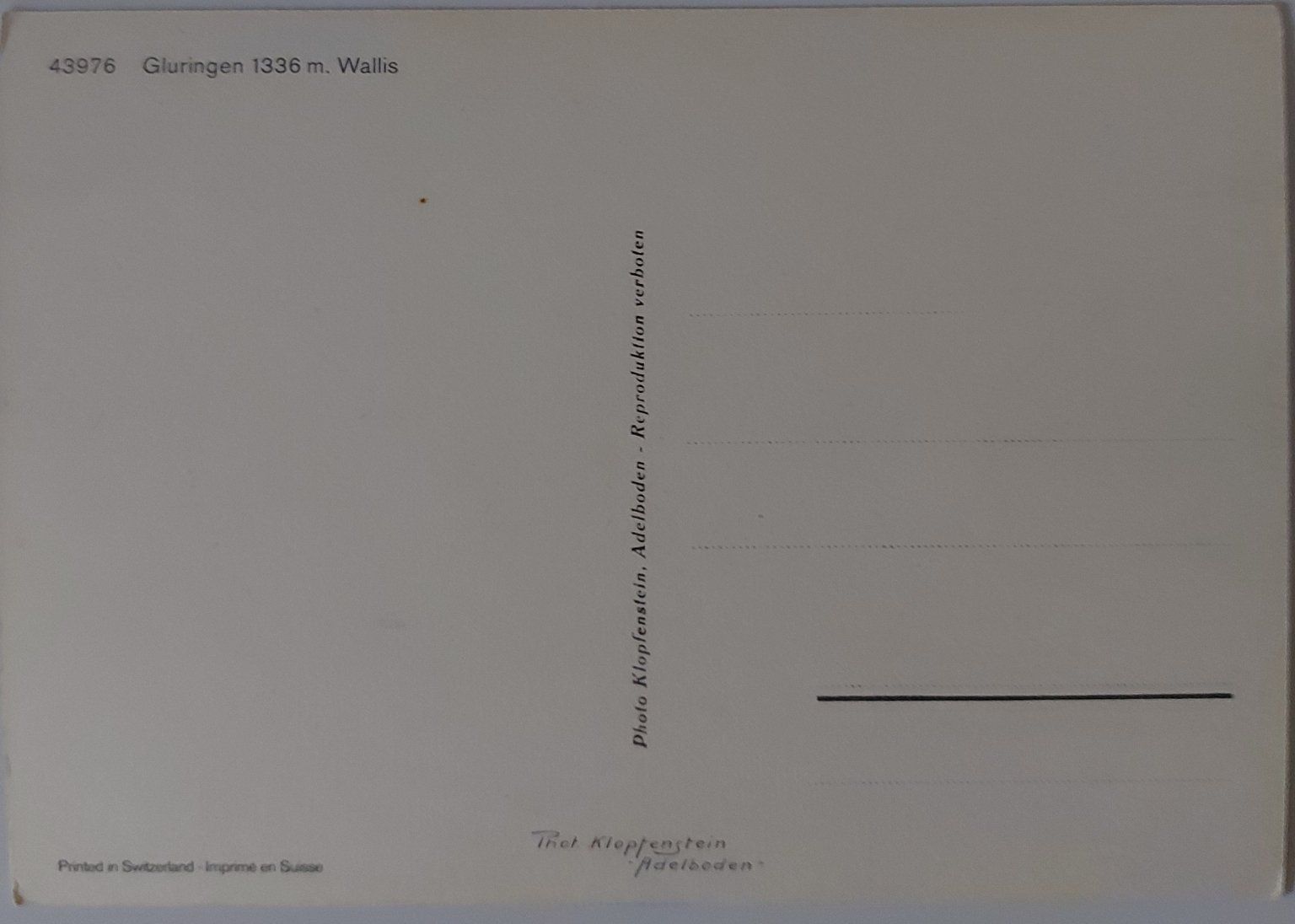 Cartes postales: Gluringen VS – Neuf (Voir description) à Rothrist par Stranglehold 1