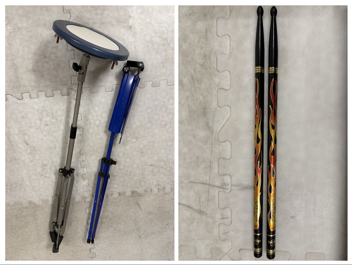 Strumenti musicali: Trommel-Übungspad & Drumsticks – Usato da Schwyz venduto da Aasterix 2