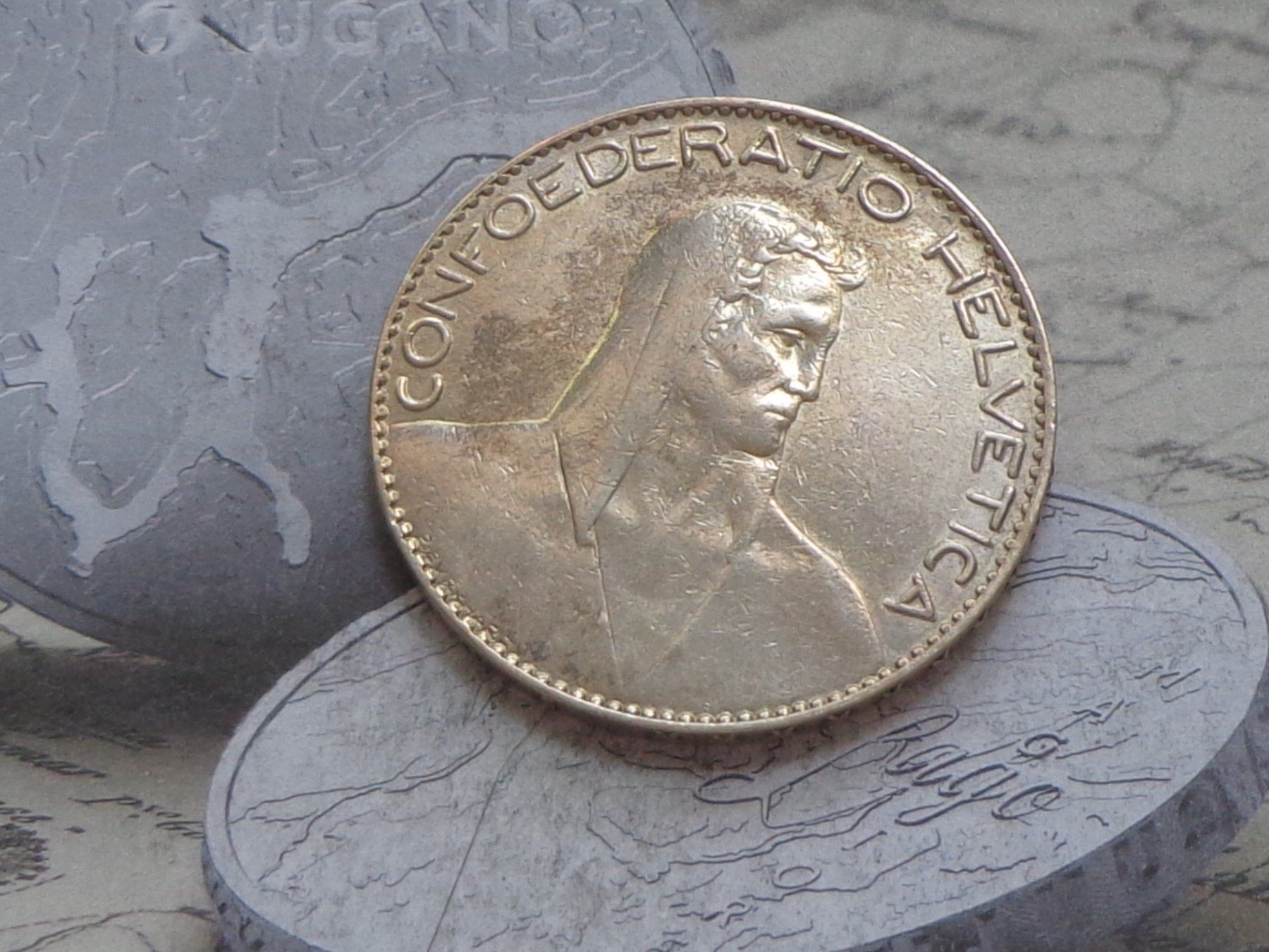 Tutti le monete: 5 Fr. 1922 B - Belle pièce – Usato da Pully venduto da UCA01 1