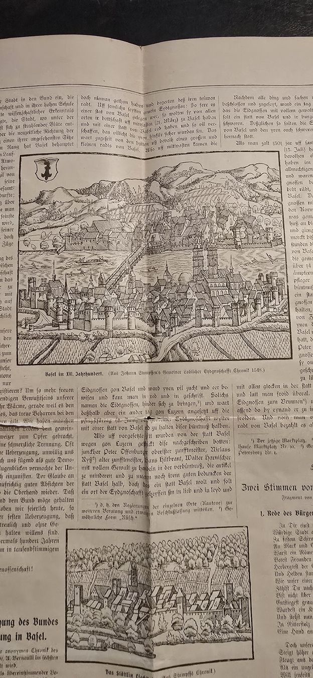Riviste & Magazine: Historische Schweizer Zeitung 1901 Bundesfeier – Difettoso da Basel venduto da Jcva 5