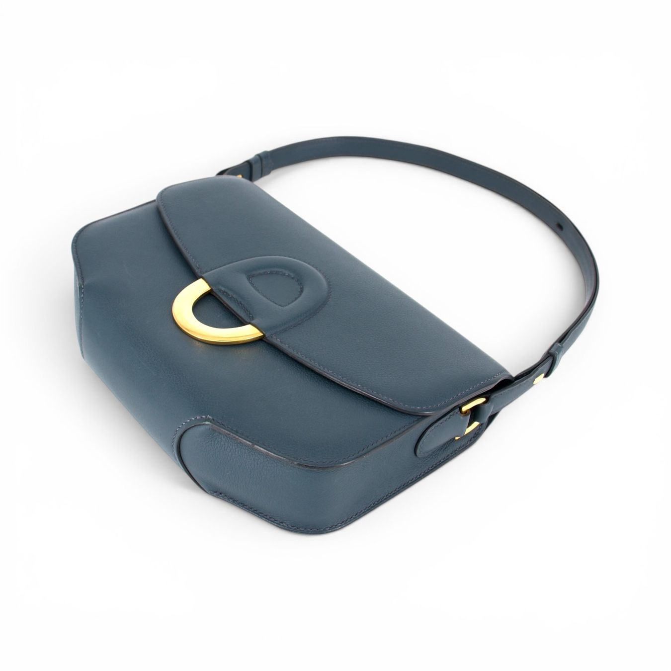 Hermès Borse da donna: Hermès Cherche Midi 25 Evercolor Bleu océan – Usato da Binningen venduto da Designerlabels 6