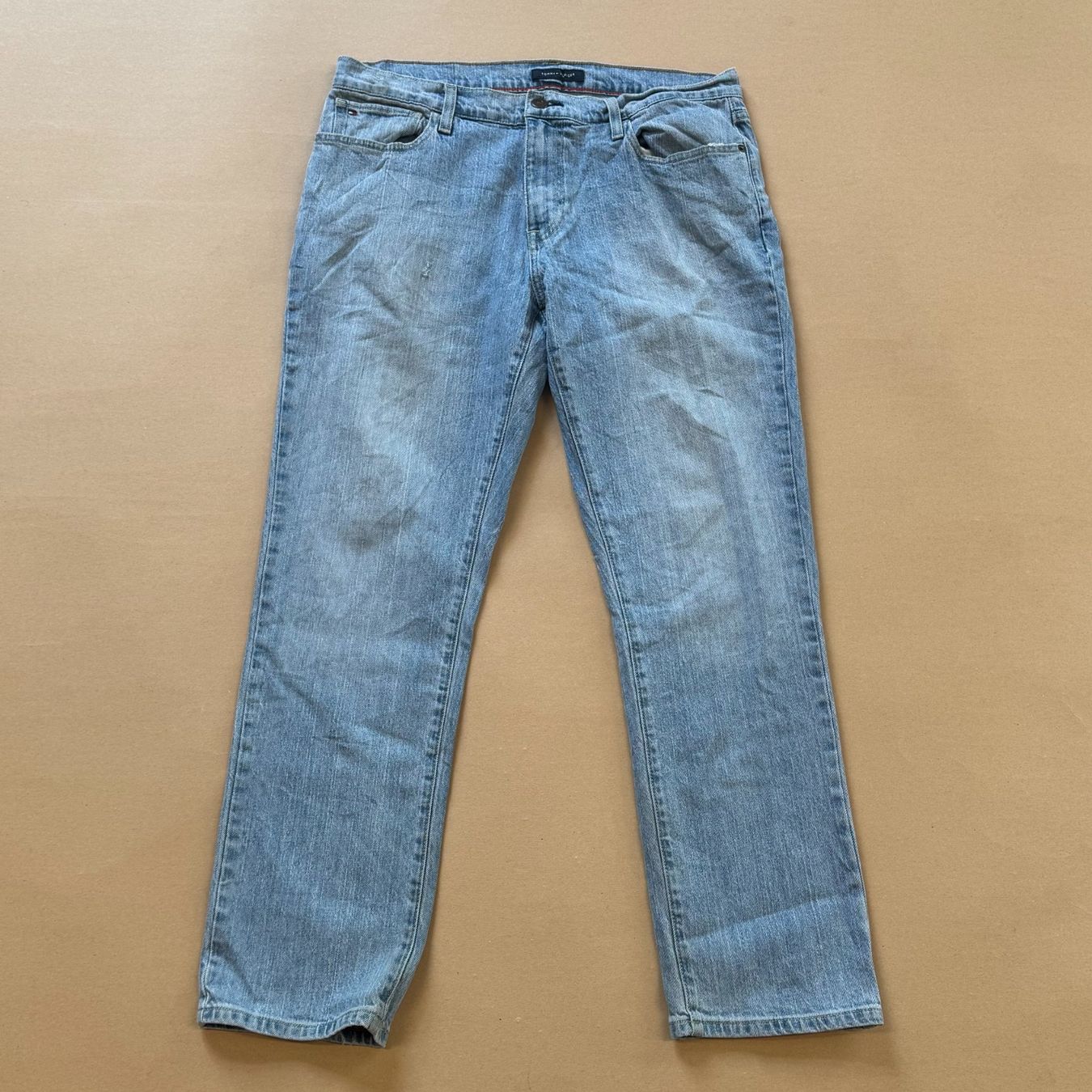 Tommy Hilfiger Jeans: Tommy Hilfiger blue straight leg jeans – Usato da St. Gallen venduto da sourced_limited 6